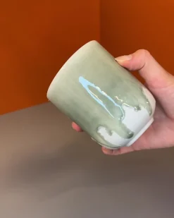 6 stk. Asta Krus i Grøn m. Løbeglasur