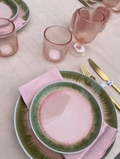 4 stk. ASTA Middagstallerkener i Rosa m. Løbeglasur (Ø26cm)