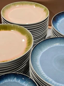 4 stk. ASTA Middagstallerkener i Blå m. Løbeglasur (Ø26cm)