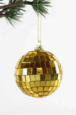 6 stk. Diskokugler til Ophæng Guld (6cm)