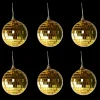 6 stk. Diskokugler til Ophæng Guld (10cm)