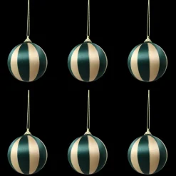 6 stk. Julekugler ERLY i Grøn (Ø8cm)
