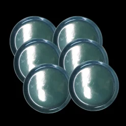 6 stk. Keramik Frokosttallerken ALEC i Mørkegrøn (Ø21x7cm)