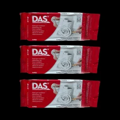 3 stk. Selvhærdende Ler Hvid 500g