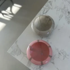 ANKE Skål (17,9x7,3cm) Lyserød m Stribe