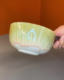 ASTA skål m/løbeglasur rosa