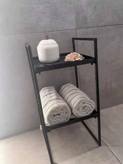 BAZTIAN Sidebord (27x25,5x55 cm). Mat Sort