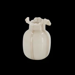 BIAK Vase (Ø16,5x21,5 cm) Lysegrå m Stribe