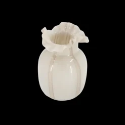 BIAK Vase (Ø16,5x21,5 cm) Lysegrå m Stribe