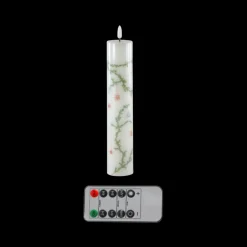 Bloklys Resin 3D Flamme Juleudsmykning m. Fjernbetjening