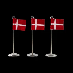 Bordflag dannebrog pk/3 stk, 20cm metal