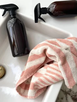 Brun plastdispenser m. forstøver, 500ml