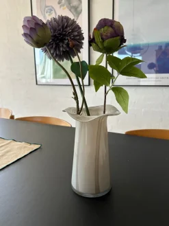 BYRON Vase (Ø17,4x24,4 cm) Lysegrå m Stribe