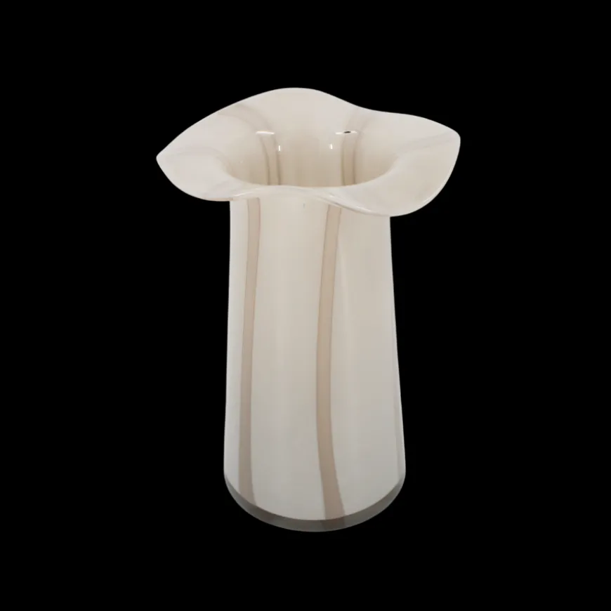 BYRON Vase (Ø17,4x24,4 cm) Lysegrå m Stribe