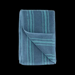 COREY Badehåndklæde (70x140cm) mørkeblå m/ lyseblå stribe