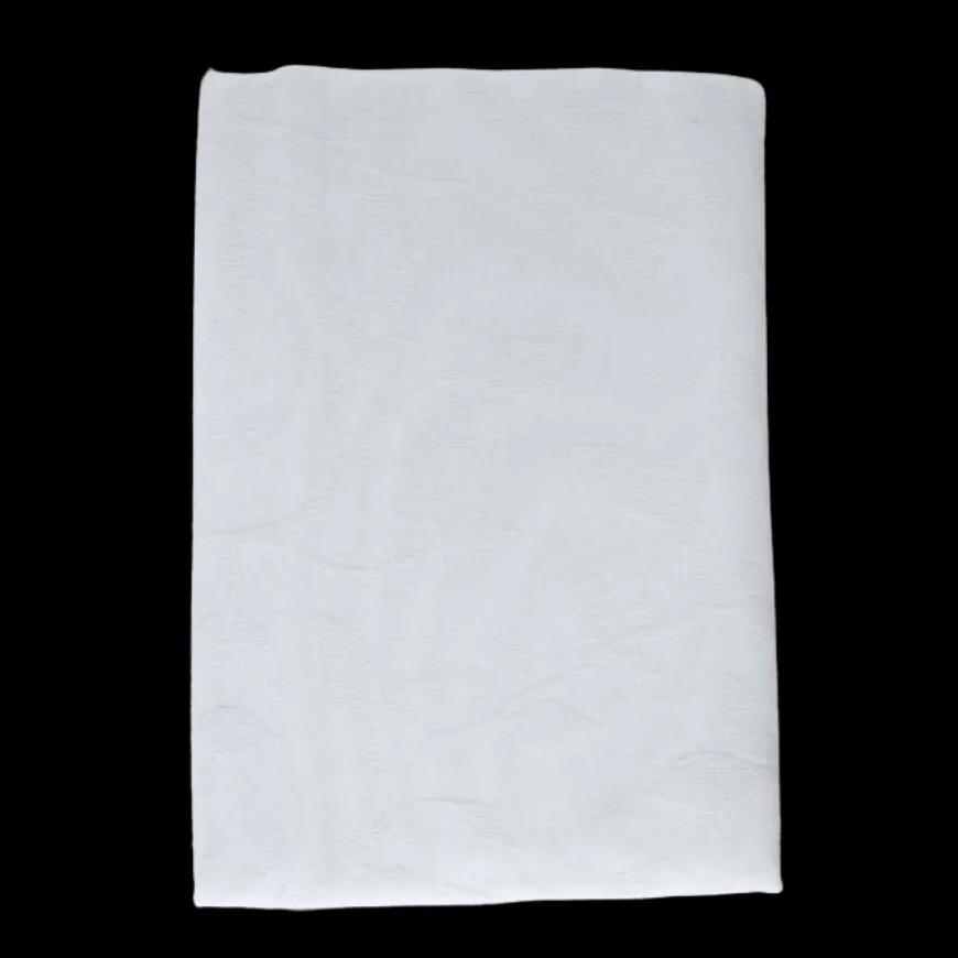 Dug i Jacquard METTE (140x270cm)Hvid