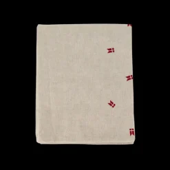 Dug m. Broderet Dansk Flag. (Ø160cm) Beige