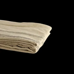 Dug (140x220cm). Biscuit m. Brun Stribe