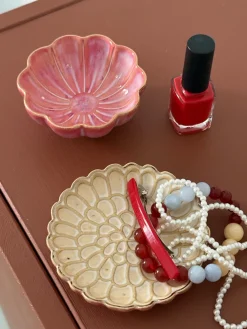 EDA Lille Porcelænsfad (10x10x1,7cm) Sand/Pink