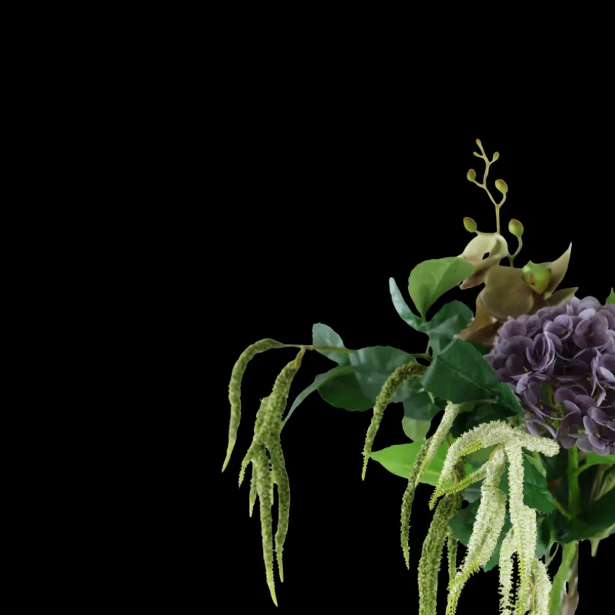 Evighedsbuket Lilla Natur m. Protea og Hortensia