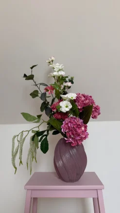 Evighedsbuket Lyserød Hortensia m. Flerfarvede Blomster