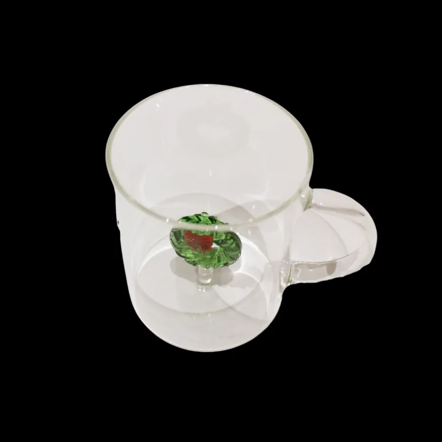 Glas med Julekrans Figur (450ml)