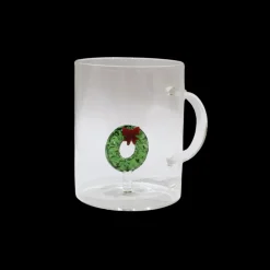 Glas med Julekrans Figur (450ml)