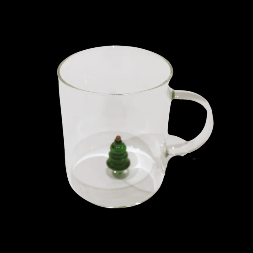 Glas med Juletræs Figur (450ml)