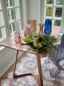 Glas Vase FAATIMA (15x22,5cm) Lyserød med hjerte