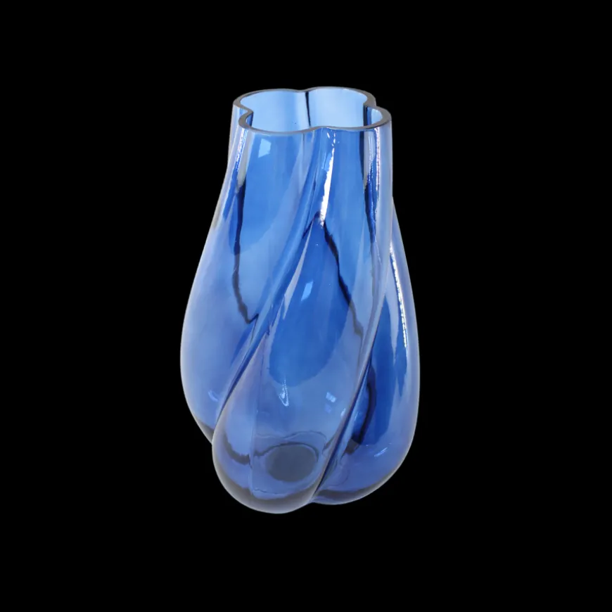 Glas Vase MEVA (15,5x17x28cm) Blå