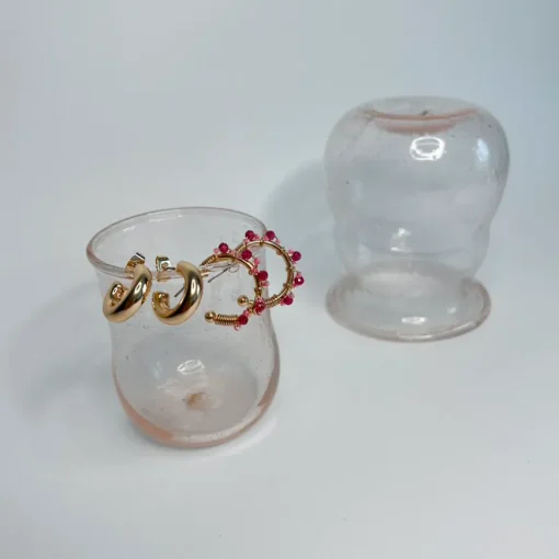 Hoop øreringe, pk/2 guld