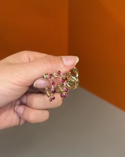 Hoop øreringe, pk/2 guld