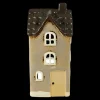 House for T-light, (H17xW8xD7cm) Beige