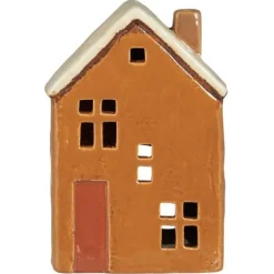 Ib Laursen - Keramik Hus til Fyrfadslys Brighton (7,5 x 13,2 x 11,3 cm)