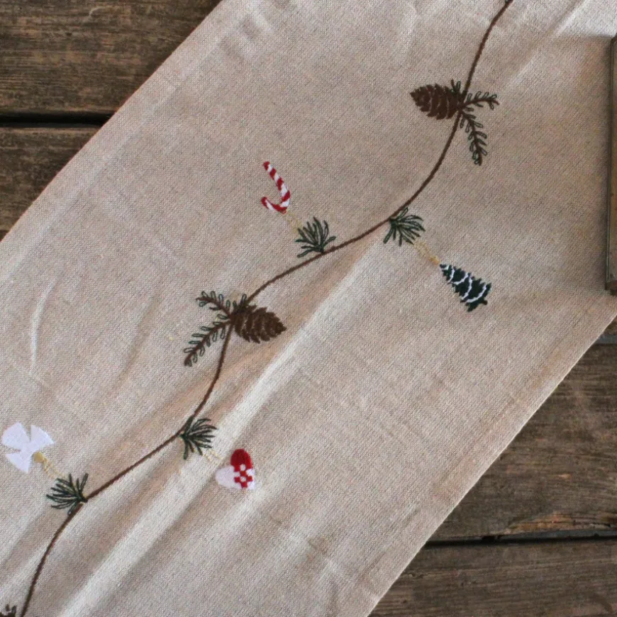 Julebordløber m Broderi (30x180cm)