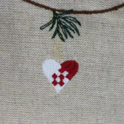 Juledug m Broderi (140x270cm)