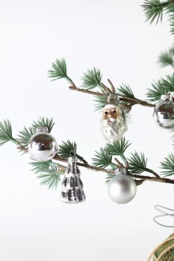 Julekugler i Rør Sølv 9 stk (3cm)