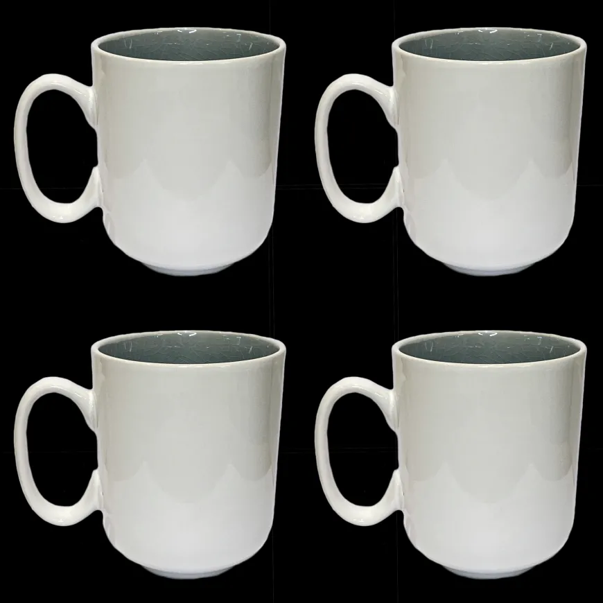 Krus m/hank lys grå - sæt/4stk. - WEB