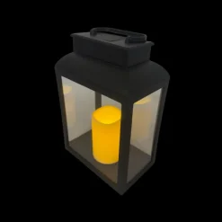 Lanterne med LED Lys (20x12,5x30cm)