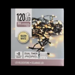 Lyskæde 120 LED til Batteri Udendørs (950cm)