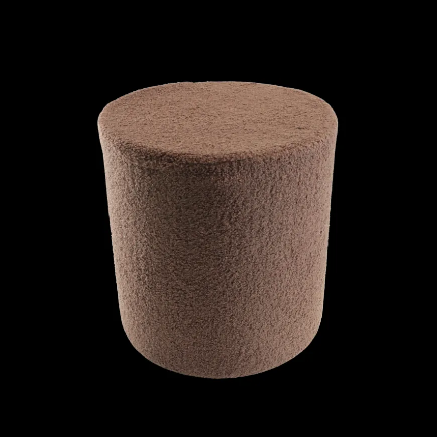 Puf. (Ø36xH:39cm) Brun