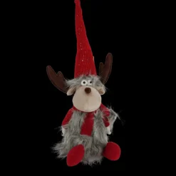 Rensdyr BAZE Rød og Grå (18x15x45cm)