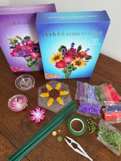 Solsikke Perleblomst Buket m. 16 Blomster