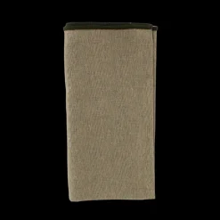 Stofserviet ( 40x40cm). Royal Grå m. Grøn Kant