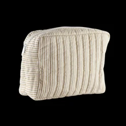 Toilettasker m Beige og Brun Stribe EASON ( 27x10x20cm) Stor
