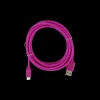 USB til USB-C kabel 2 meter tekstil lilla. Output 2.4A