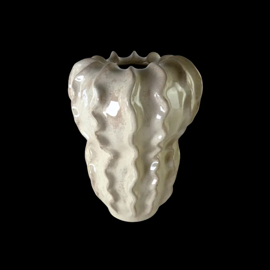Vase FLORIDA (18,5x17,8x24,7 cm) Beige