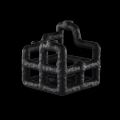 Villa - Lysestage Lyng Sort Polyresin (21 x 23 cm)