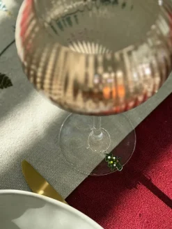 Vinglas AISYA Brun m. Transparent Stilk