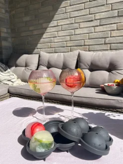 Vinglas AISYA Brun m. Transparent Stilk